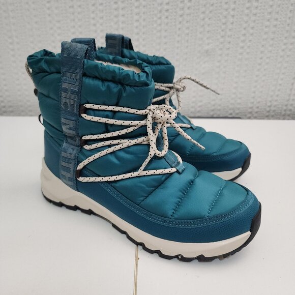 The North Face Shoes - The North Face Women's ThermoBall Lace Up Waterproof Boots Teal Blue Size 9